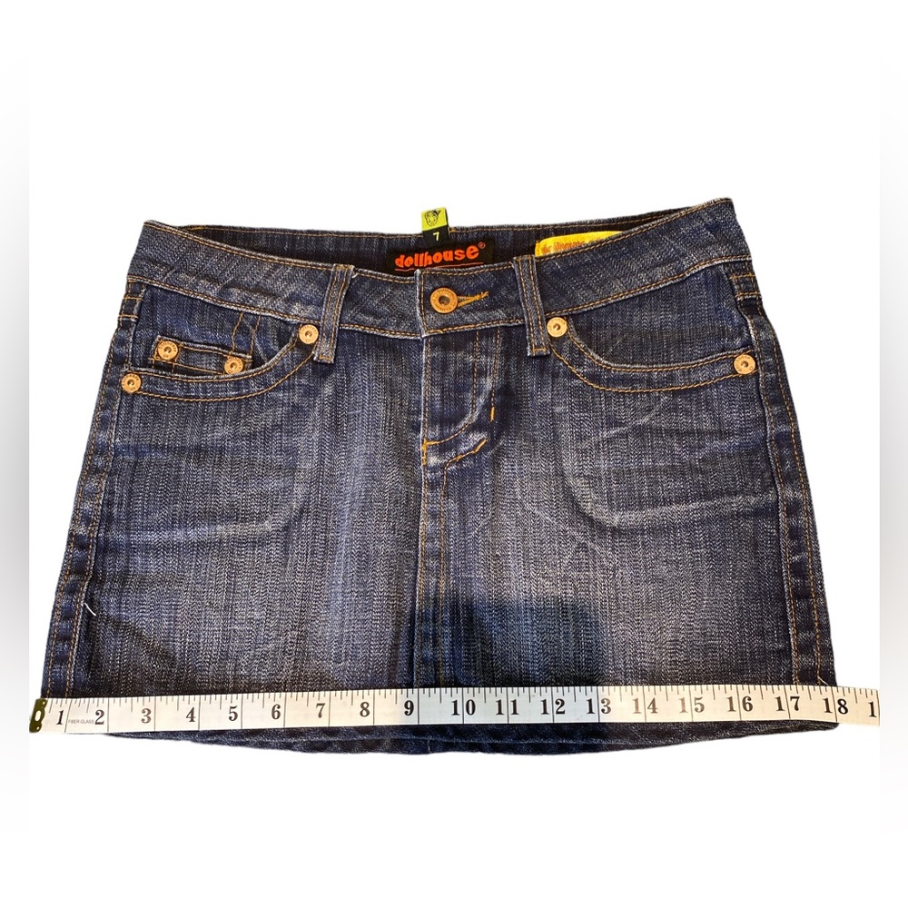 Dollhouse Siamese Denim jean mini skirt size 7